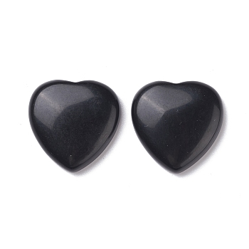 Natural Obsidian Cabochons, Heart, 29~30x29~30x6~8mm