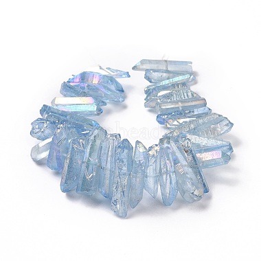 Natural Quartz Crystal Points Beads Strands(G-K181-B25)-2