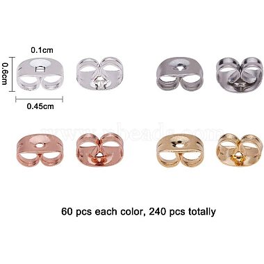 PandaHall Elite 304 Stainless Steel Ear Nuts(STAS-PH0019-25)-3