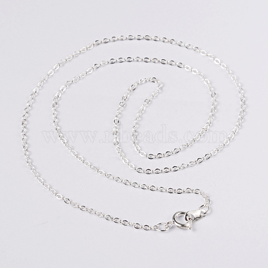 Nickel Free Silver Color Plated Brass Chain Necklaces(X-SW028-S)-6