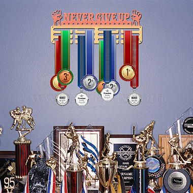 Color Gradient Iron Medal Holder(AJEW-WH0254-42)-7