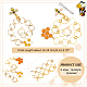 2Pcs 2 Style Bees & Honeycomb Alloy Enamel Beaded Knitting Row Counter Chains(HJEW-AB00687)-2