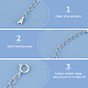 4Pcs 2 Styles 925 Sterling Silver Plated Sterling Silver Curb Chain Extender(FIND-BC0005-13B)-4