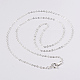 Nickel Free Silver Color Plated Brass Chain Necklaces(X-SW028-S)-6