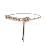 PU Leather Rope Knot Tie Waist Belly Belts for Women, Tan, 1250mm(AJEW-WH20054-273D)