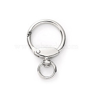 Alloy Swivel Spring Gate Clasps, for Bag Making, Platinum, 43.5x29x3.5mm(PW-WG35344-02)