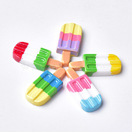 Resin Decoden Cabochons, Ice Cream, Mixed Color, 27~28x12x4mm(CRES-Q206-13)
