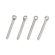 304 Stainless Steel Pendants, Column, Stainless Steel Color, 18x3x1.2mm, Hole: 1.6mm(STAS-Z034-20-20E-P)