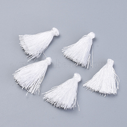 Polyester Tassel Pendant Decorations, White, 30~35mm(FIND-S260-D01)