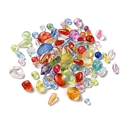 Transparent Acrylic Beads, Mixed Shapes, 6~19.5x6~13.5x4~11.5mm, Hole: 1.2~4.5mm, about 1150pcs/500g(MACR-K359-06)