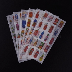 Planner Stickers, Decorative Sticker, for Scrapbooking, Calendars, DIY Crafts, Album, Drink Pattern, 16.1x8x0.01cm, 6sheets/set(DIY-L038-C03)