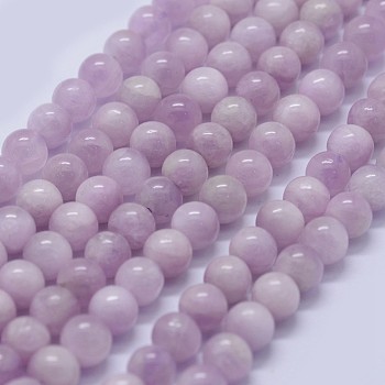 Natural Kunzite Beads Strands, Spodumene Beads, Grade AAA, Round, 6mm, Hole: 0.8mm, about 65pcs/strand, 15.5 inch
