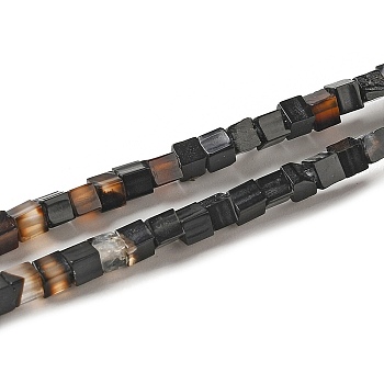 Natural Coffee Agate Beads Strands, Cube, 2~2.5x2.5~3.5x2.5~3mm, Hole: 0.4mm, about 157~165pcs/strand, 14.96~15.75''(38~40cm)