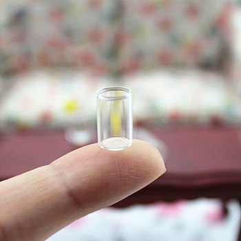Mini Glass Blank Cup, for Dollhouse Accessories, Pretending Prop Decorations, Clear, 7x12mm