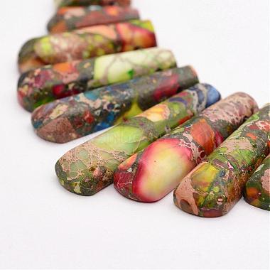Assembled Gold Line and Imperial Jasper Beads Strands(G-P298-K04)-2