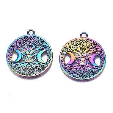 Pendentifs en alliage de couleur arc-en-ciel(PALLOY-N156-160-NR)-2