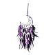 Iron Woven Web/Net with Feather Pendant Decorations(AJEW-B017-22)-2
