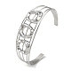 Non-Tarnish 304 Stainless Steel Hollow Open Cuff Bangles(BJEW-Q348-03P-06)-1