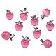 10 pièces pomme gemme pendentif à breloque cristal quartz guérison pendentifs en pierre naturelle boucle en argent rose pour bijoux collier boucle d'oreille fabrication d'artisanat(JX525A)-1