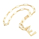 Brass Screw Carabiner Lock Pendant Necklaces(NJEW-JN03011)-2