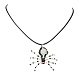 Braided Glass Seed Bead Spider Pendant Necklaces(NJEW-MZ00036-01)-1