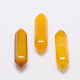 Dyed Faceted Natural Yellow Agate Point Beads for Wire Wrapped Pendants Making(G-K003-30mm-06)-1