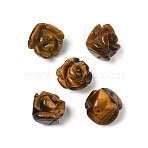 Natural Tiger Eye Beads, Rose, 11.5~12.5x12~12.5x8~9mm, Hole: 1mm(G-O156-C-23)