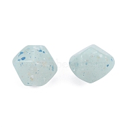 Marbled Stone Style Opaque Acrylic Beads, Nuggets, Light Blue, 18~19x16.5~17x15.5~16mm, Hole: 1.8mm(OACR-G009-02A)