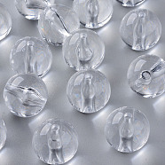Transparent Acrylic Beads, Round, Clear, 20x19mm, Hole: 3mm(X-MACR-S370-A20mm-001)