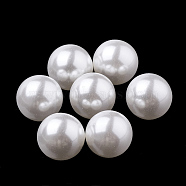 Eco-Friendly Plastic Imitation Pearl Beads, High Luster, Grade A, No Hole Beads, Round, White, 4mm(MACR-S277-4mm-C04)