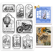 PVC Plastic Stamps, for DIY Scrapbooking, Photo Album Decorative, Cards Making, Stamp Sheets, Vehicle Pattern, 16x11x0.3cm(DIY-WH0167-56-1020)
