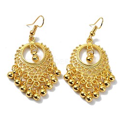 Golden Alloy Chandelier Earrings, Bohemia Long Drop Earrings, Bell, 56x25.5mm(EJEW-D092-03A-G)