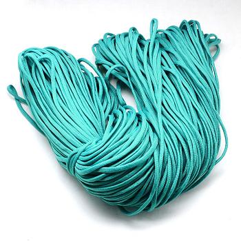 7 Inner Cores Polyester & Spandex Cord Ropes, Solid Color, for Rope Bracelets Making, Light Sea Green, 4~5mm, about 109.36 yards(100m)/bundle, 420~500g/bundle
