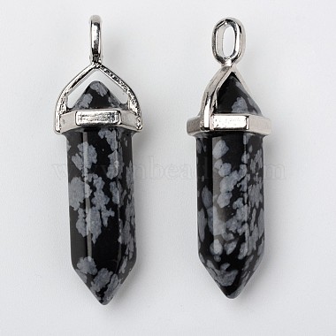 Natural Gemstone Double Terminated Pointed Pendants(G-F295-05)-2