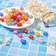 100Pcs 2 Style Frosted Acrylic Beads(FACR-BT0001-01)-5