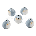 Handmade Porcelain Beads, Bright Glazed Porcelain, Dog, Light Steel Blue, 16~16.5x16.5x18.5mm, Hole: 2.5mm(PORC-G015-01A)