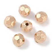 CCB Plastic Beads, Round, Faceted, 9.5x9mm, Hole: 2mm(ALUM-U001-01A-04)