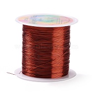 Round Copper Wire Copper Beading Wire for Jewelry Making, Long-Lasting Plated, Coconut Brown, 0.3mm, about 236.22 Feet(72m)/roll(YS-TAC0004-0.3mm-19)