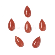 Natural Malaysia Jade Cabochons, Dyed, Teardrop, Dark Red, 15x8x3.5~4mm(G-G994-I01-01)