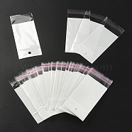 Rectangle OPP Cellophane Bags with Hanging Hole, White, 11.5x5cm, Unilateral Thickness: 0.1mm, Inner Measure: 6.6x5cm, Hole: 6mm(OPC-YW0001-01)