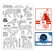PVC Plastic Stamps, for DIY Scrapbooking, Photo Album Decorative, Cards Making, Stamp Sheets, Film Frame, Animal Pattern, 16x11x0.3cm(DIY-WH0167-57-0041)
