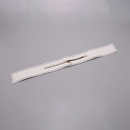 Nylon Zipper with Brass Finding, White, 54.2x5.7x0.25cm, Hole: 4x4mm(DIY-TAC0016-02B)