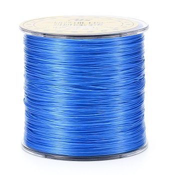 Flat Japanese Crystal Elastic Stretch Thread, for Bracelets Gemstone Jewelry Making Beading Craft, Dodger Blue, 0.5mm, about 328 yards(300m)/roll