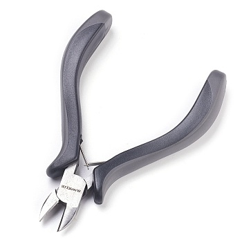 45# Carbon Steel Jewelry Pliers, Side Cutting Pliers, Side Cutter, Ferronickel, Black, 113x82.5x17mm