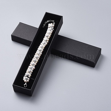 Bracelets en perles de howlite naturelles(BJEW-JB04604-03)-5
