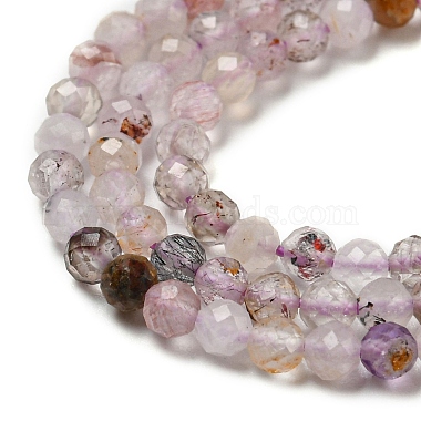 Natural Purple Rutilated Quartz Beads Strands(G-A097-A09-02)-4