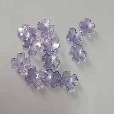 Lilac Clover Lampwork Beads