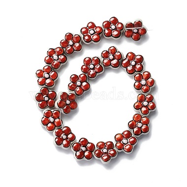 Porcelaine main perles de fleurs brins(PORC-F003-01A)-3
