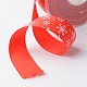 Snowflake Polyester Grosgrain Ribbon for Christmas(SRIB-K002-25mm-D01)-2