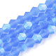 Imitez des brins de perles en verre givré bicône en cristal autrichien(GLAA-F029-TM4mm-A07)-1